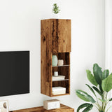 TV Cabinet with LED Lights Old Wood 30.5x30x102 cm 857676
