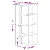 Book Cabinet Artisan Oak 66x30x130 cm Engineered Wood 855779