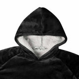 Blanket Hoodie Black M Fleece and Flannel 42017203