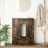 Sideboard with Drawers and Doors Smoked Oak 73x31x90 cm 861854