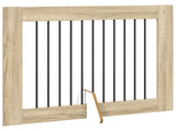 Dog Gate with Stands 4 pcs Sonoma Oak 100 x 80 cm 892062