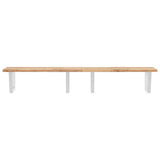 Basin Shelf Wall Mounted Steel and Solid Wood Acacia 3302790