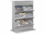 Magazine Rack Grey Sonoma 70 x 41 x 126 cm Engineered Wood 899532