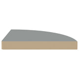 Floating Corner Shelves 4 pcs Grey 35x35x3.8 cm MDF 323924