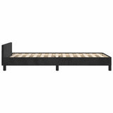 Bed Frame without Mattress Black 90x190cm Single Velvet 349904