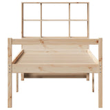 Bookcase Bed without Mattress 90x200 cm Solid Wood Pine 3322010