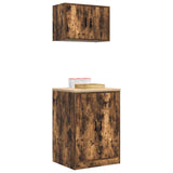 Garage Cabinets 2 pcs Smoked Oak Engineered Wood 3328309