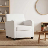 Armchair White Fabric 42043403