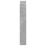 Headboard Cabinet with LED Concrete Grey 140x17x102 cm 839199
