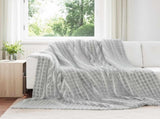 Throw Blankets 6 pcs Grey 270 x 240 cm Fleece 42016956