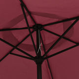 Garden Parasol with Metal Pole Bordeaux Red 300 cm 313752