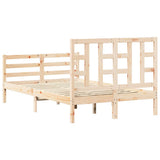 Bed Frame without Mattress 120x200 cm Solid Wood 3193916