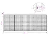 Gabion with 5 mm Wire and 5x10 cm Mesh 400x30x200 cm 3464690