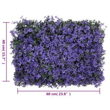 Artificial Leaf Fence 24 pcs Purple 40x60 cm 366643