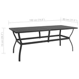 9 Piece Garden Dining Set Textilene and Steel 3060286