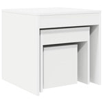 Nesting Tables 3 pcs White Engineered Wood 808594