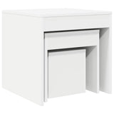 Nesting Tables 3 pcs White Engineered Wood 808594