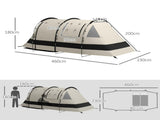 Four Man, Two Room Blackout Tent, with Accessories - Khaki T3398P349034