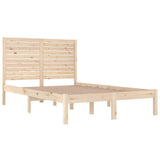 Bed Frame Wooden Brown Solid Pine Wood Small Double Durable 3104578