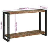 Console Table Multicolour 120 x 33 x 75 cm Solid reclaimed wood 4104735