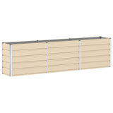 Planter Ivory 290 x 90 x 75 cm Galvanised Steel 42018103