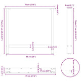 Dining Table Legs Anthracite 2 pcs 70x cm Steel 4013310