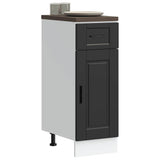 Kitchen Base Cabinet Porto Black Engineered Wood 853938
