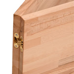 Workbench 180x55x81.5 cm Solid Wood Beech and Metal 3188906
