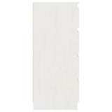 Side Cabinet White 60x36x84 cm Solid Pinewood 808104