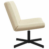Swivel Chair Cream 63 x 75 x 76 cm Fabric 42007331