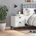 ZNTS Bedside Cabinet VIKEN White Engineered Wood 374908