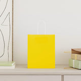ZNTS Paper Bags 250 pcs with Handles Yellow 18x8x22 cm 4101782