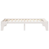 Bed Frame White 90 x 190 cm Solid Pine Wood 873011