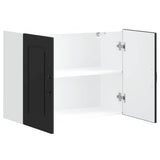 Kitchen Wall Cabinet Kalmar Black Engineered Wood 853588