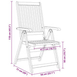 Garden Chair Set of 4 Natural Brown Solid acacia wood Medium 3065515