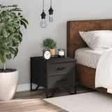 Bedside Cabinet Black 40x41x40 cm Engineered Wood 848504