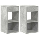 Bedside Cabinets with Drawer 2 pcs Concrete Grey 35x34x66.5 cm 858720