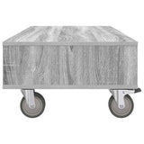 Side Table with Wheels Grey Sonoma 90 x 50 x 30 cm 891021