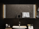 LED Bathroom Mirror Transparent 100 x 60 cm Tempered Glass 42045805