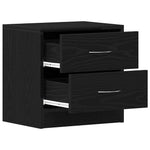 ZNTS Bedside Cabinet Black Oak 40x30x40 cm Engineered Wood 862004