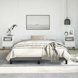 Bed Frame without Mattress Dark Grey 152x203 cm Queen Fabric 346762