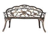 38.5" Cast Aluminum Outdoor Courtyard Decoration Park Leisure Rose Chair 40411767
