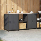 Kitchen Storage Set HATTEM 3 pcs Anthracite Cold-rolled Steel 3392696