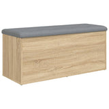 Storage Bench Sonoma Oak 102x42x45 cm Engineered Wood 835056
