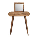 Mini Oak-ish Round Dressing Table IN3285