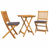 Garden Bistro Set 3 pcs Brown Solid Acacia Wood 42000952