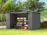6 x 4 ft Outdoor Garden Storage Shed, Waterproof Bike Tent with Vent and Roll-Up Zipper Door T3398P554155