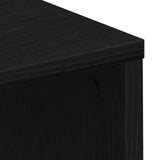 Desk with Shelf Black Oak 102.5 x 35 x 75 cm Engineered Wood 862664