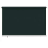 312817 Outdoor Roller Blind 220x140 cm Dark Green HDPE