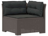 4-Seater Garden Sofa with Cushions Rattan Look PP Light Grey 3443991